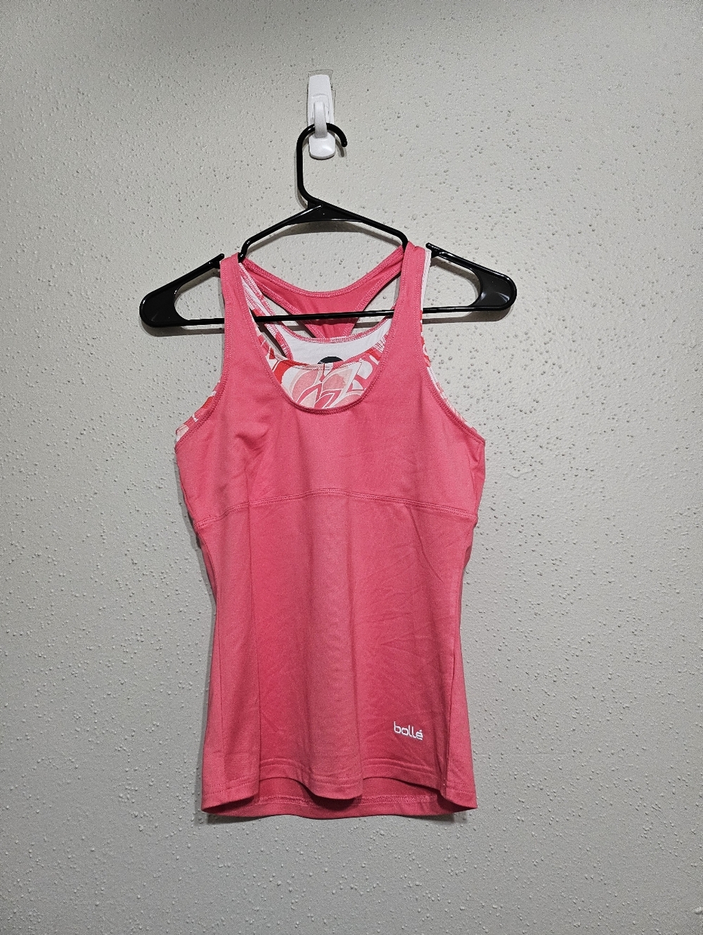 Bolle Pink Racerback Tank Top XS Shelf Bra Athletic Workout Yoga Top Activewear